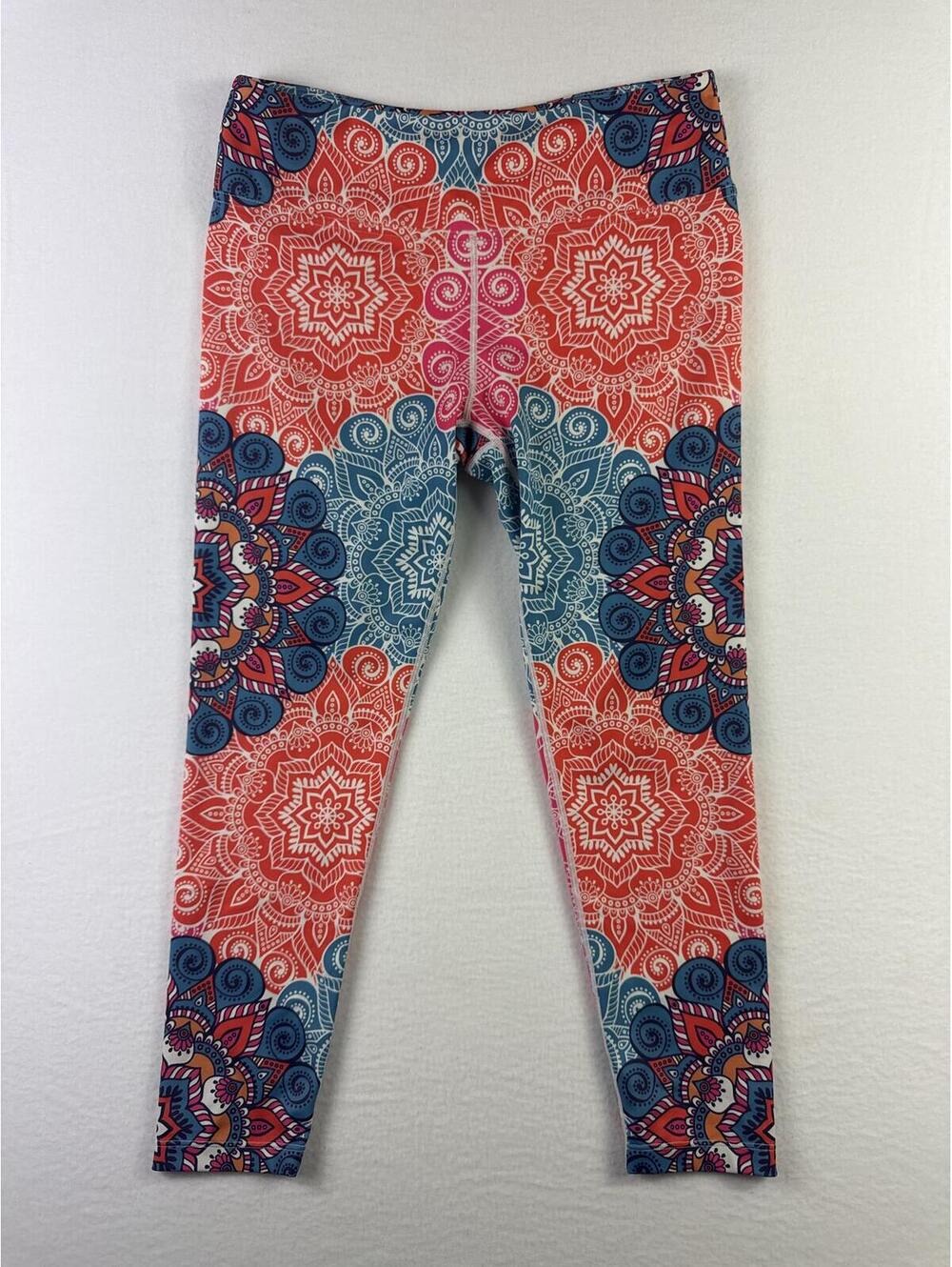 Chandra Yoga & Active Wear Mandala Print Leggings Size XL